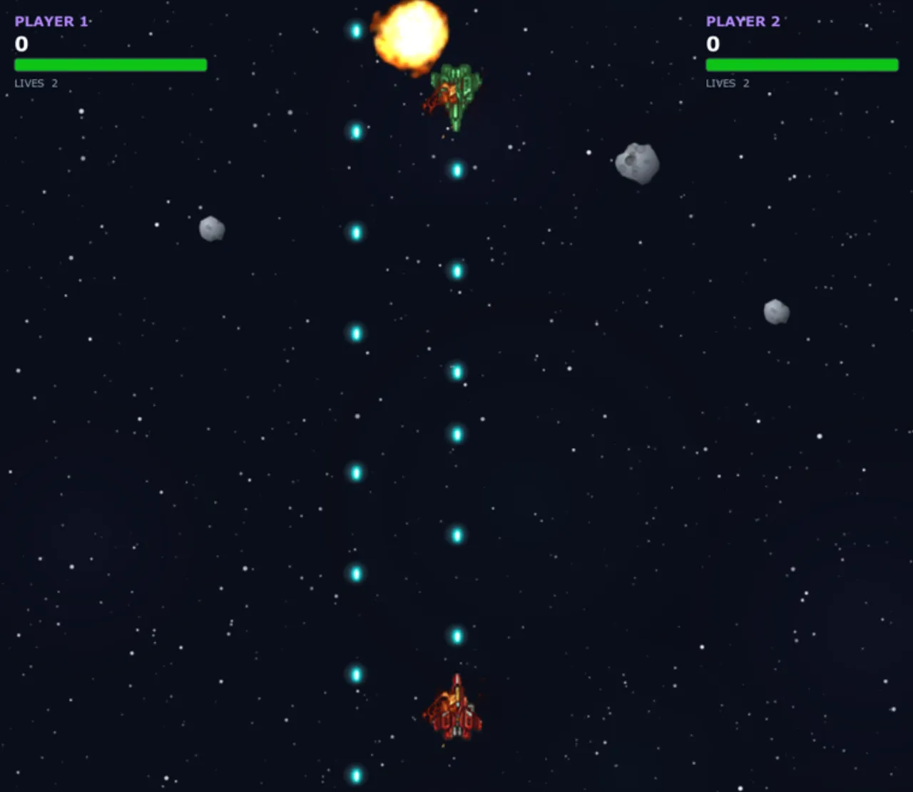 Space Case two-player battle mode
